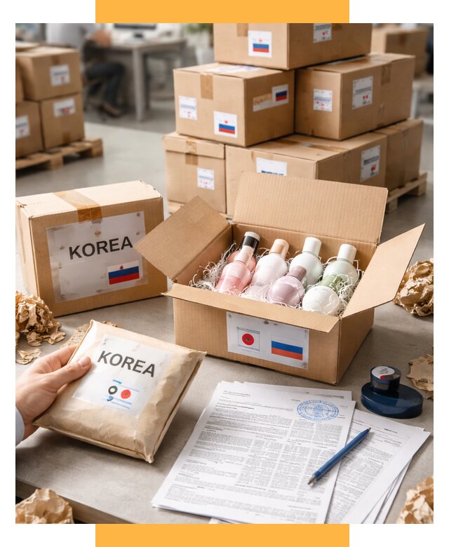 Доставка косметики из Кореи от 8643 р. под ключ | СетСервис-Слс